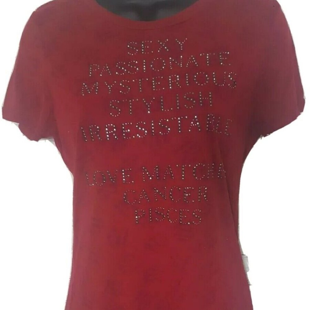 Express Short Sleeve Embellished 'Scorpio' T-Shirt